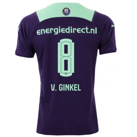 Koszulka PSV Eindhoven Marco van Ginkel 8 Wyjazdowe Koszulki Piłkarskie 2021-2022 Krótki Rękaw